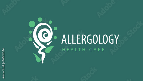 Logo for allergology. Vector illustration