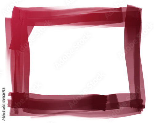 Canvas-taulu Viva magenta roughly painted textured frame with copy space for overlaid objects, social media postings, cards, emails and wide range of projects