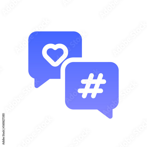 chat flat gradient icon