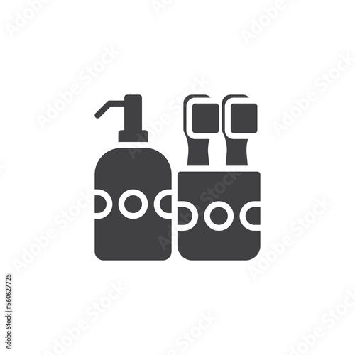 Bath accessories vector icon