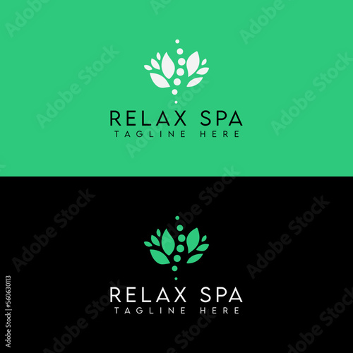 relax spa logo, fitness logo, beauty logo, minimalist and business logo design in vector template.