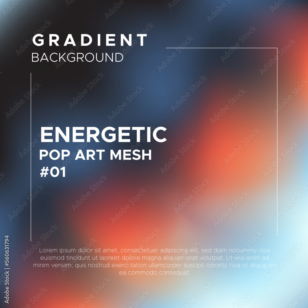 Energetic Pop Art Gradient Mesh Background. Perfect for wallpaper, book cover, coaster, packaging, phone casing, brochure, flyer, poster design, wallpaper, mobile screen, website design and many more