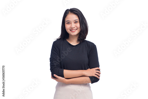 Young Business Woman on Isolated