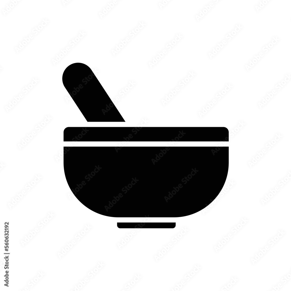 mortar and pestle icon vector design template in white background mortar and pestle icon vector design template in white background