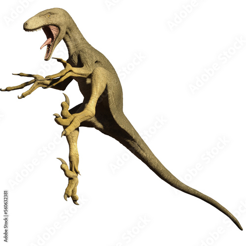 dinosaur velociraptor  3d render