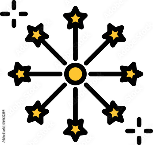 Foto Beautiful Firework Vector Icon