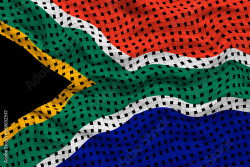 National flag of South Africa. Background with flag of South Africa