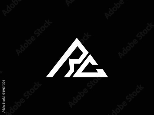 Creative Minimalist Letter RC Logo Design , Minimal CR Monogram