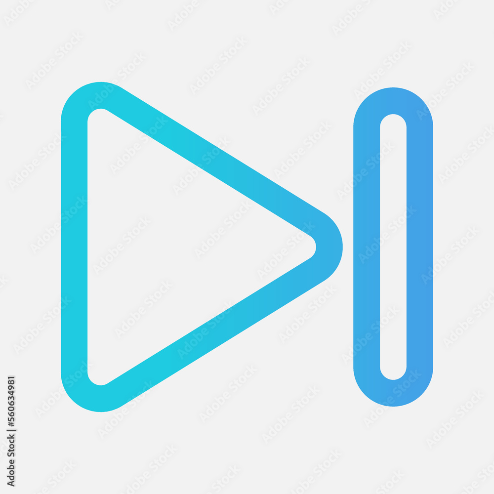 Next icon in gradient style about multimedia, use for website mobile app presentation Next icon in gradient style about multimedia, use for website mobile app presentation