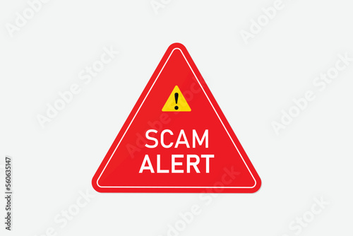 Scam Alert web security concept design.