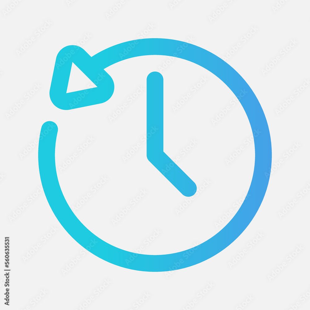 History icon in gradient style about multimedia, use for website mobile app presentation History icon in gradient style about multimedia, use for website mobile app presentation
