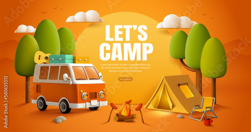 Landing page template for camping