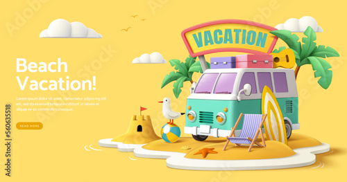 Landing page template for vacation