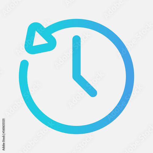History icon in gradient style about multimedia, use for website mobile app presentation
