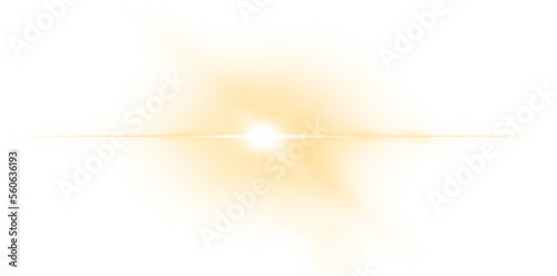 Print op canvas Abstract yellow flare Light effect