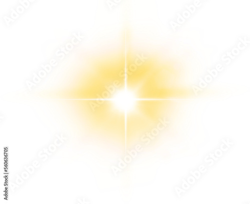 Abstract sun flare light isolated