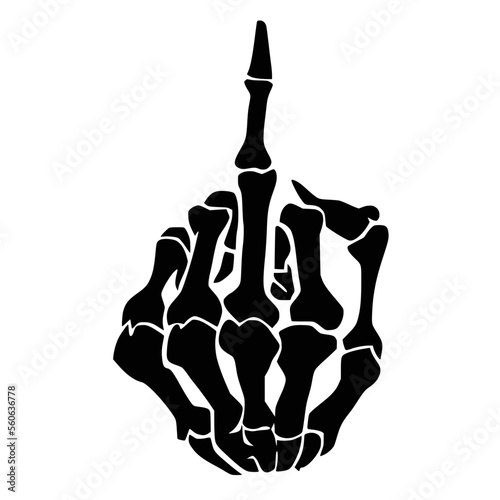 Skeleton Hand Middle Finger 