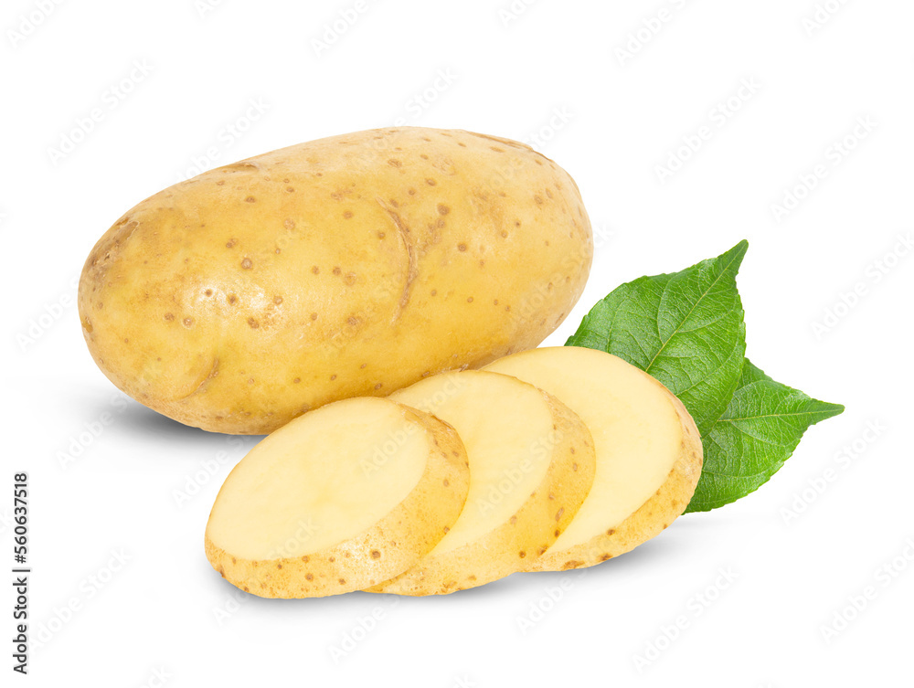 potato chips isolated on white background