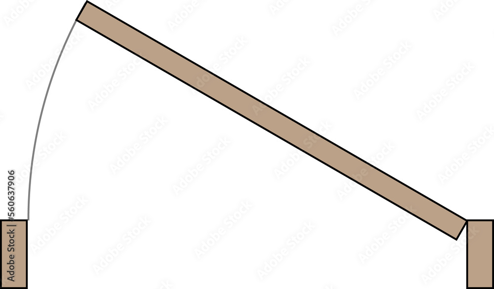 Door for floor plan top view. Architectural element for interior