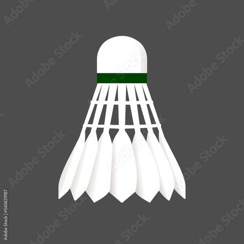 Badminton shuttlecock vector illustration