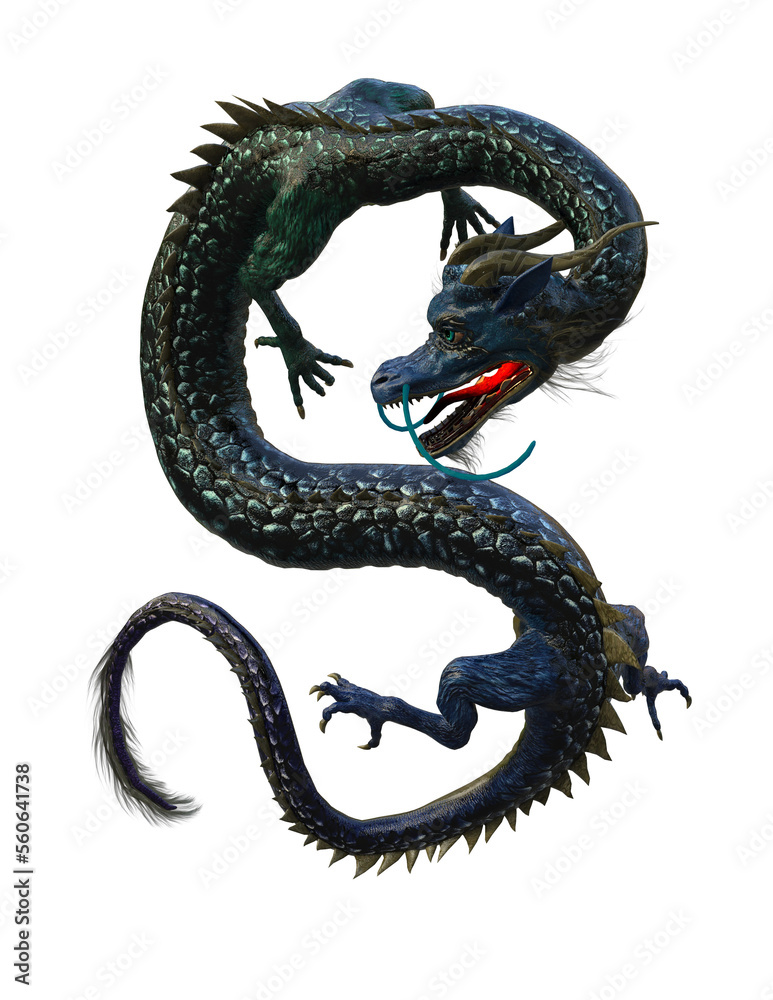 Obraz premium chinese dragon statue 3d render