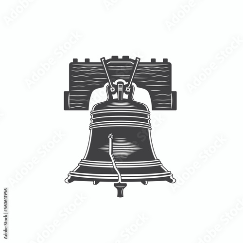 illustration of liberty bell, vector art.
