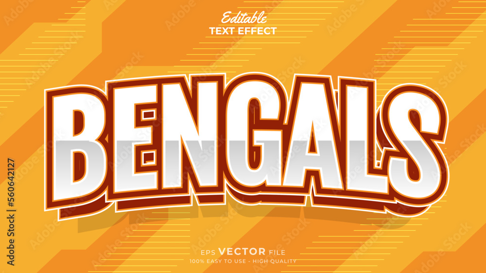 Obraz premium Editable Text Effects for American Football Sports Events Team