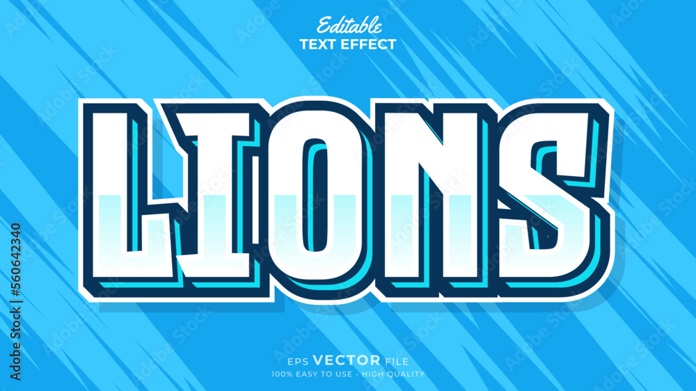 Editable Text Effects for American Football Sports Events Team