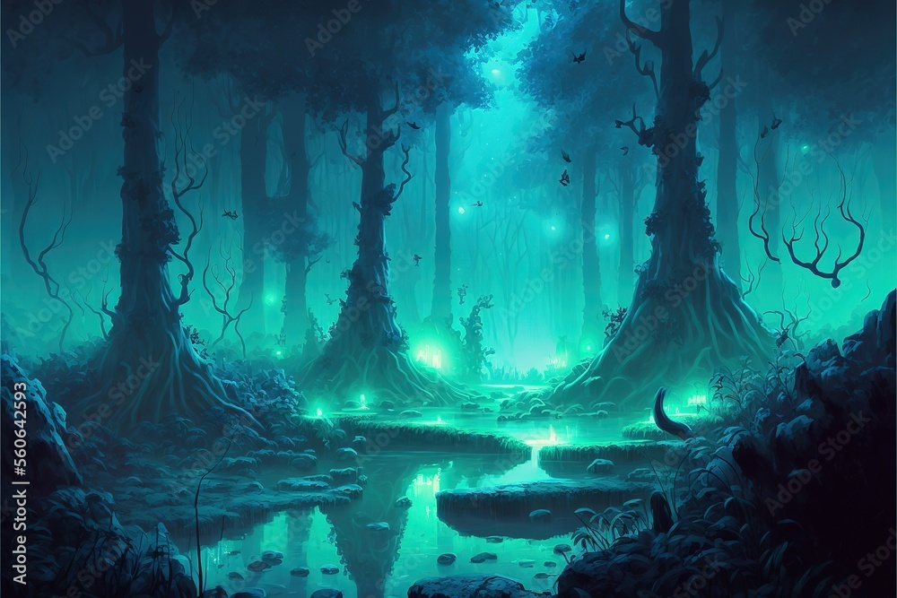 Turquoise Mystical Forest