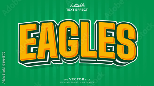 Editable Text Effects for American Football Sports Events Team