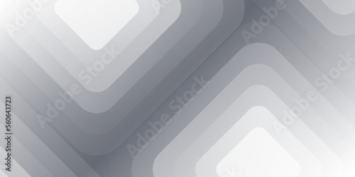 Black and White 3D Translucent Geometric Shapes - Abstract Background Desgin Template, Vector Applicable for Web, Technology or Science, Base for Presentations, Posters, Placards, Covers or Brochures