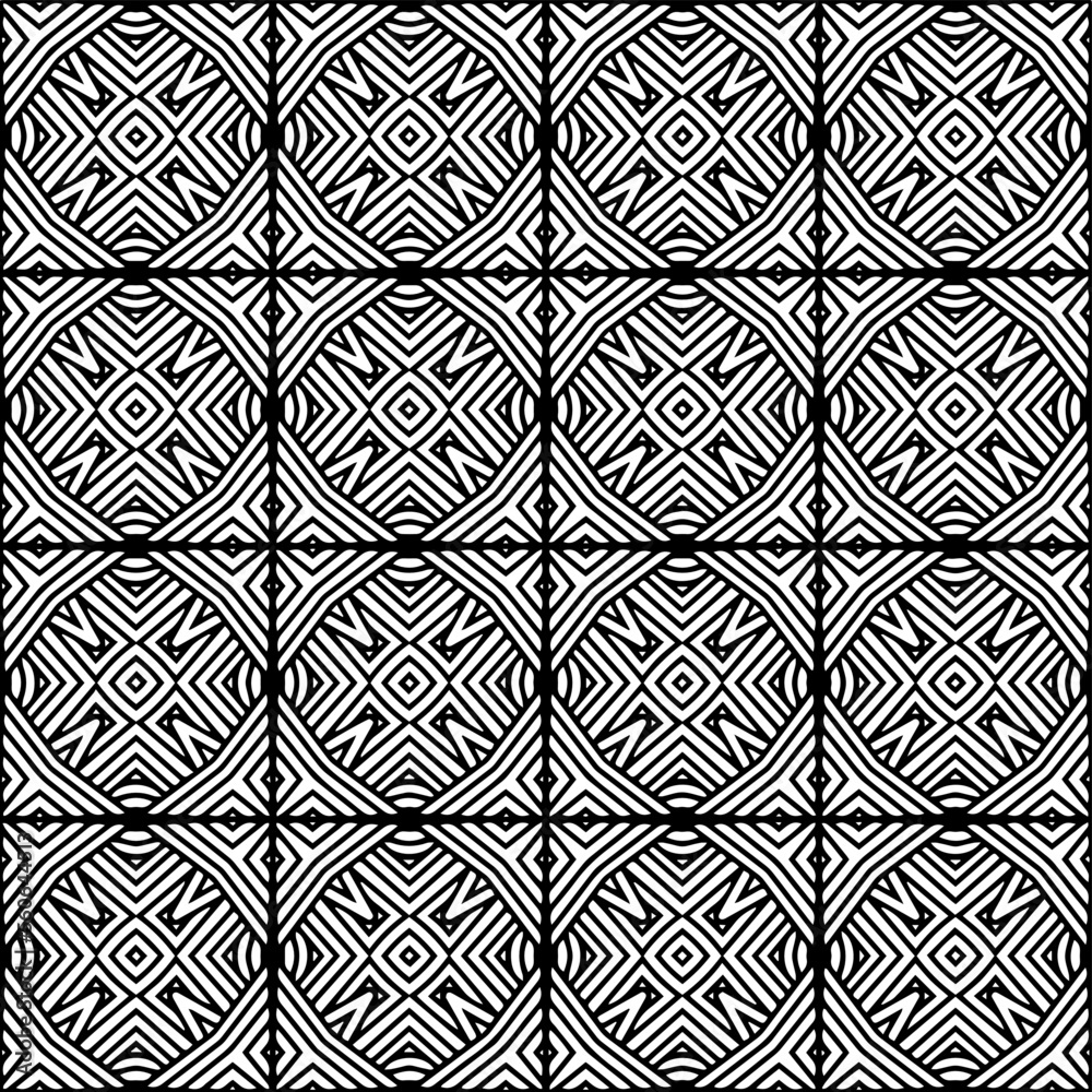 Vector pattern in geometric ornamental style. Black and white color.Seamless pattern. Vector pattern in geometric ornamental style. Black and white color.Seamless pattern.