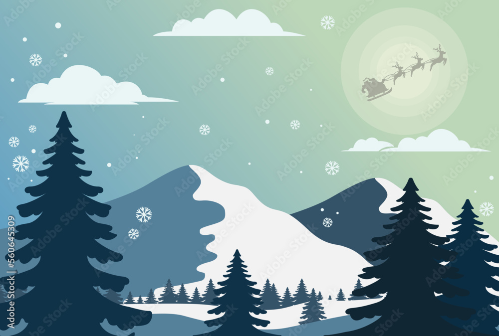 Christmass Cartoon Landscape View Illustration Background
Christmass Cartoon Landscape View Illustration Background