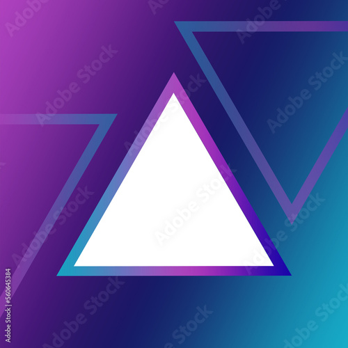 triangle photo frame blank frame with transparant background