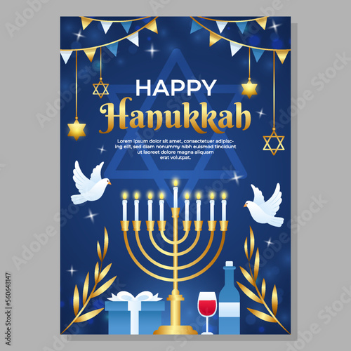 Happy Hanukkah Poster Template