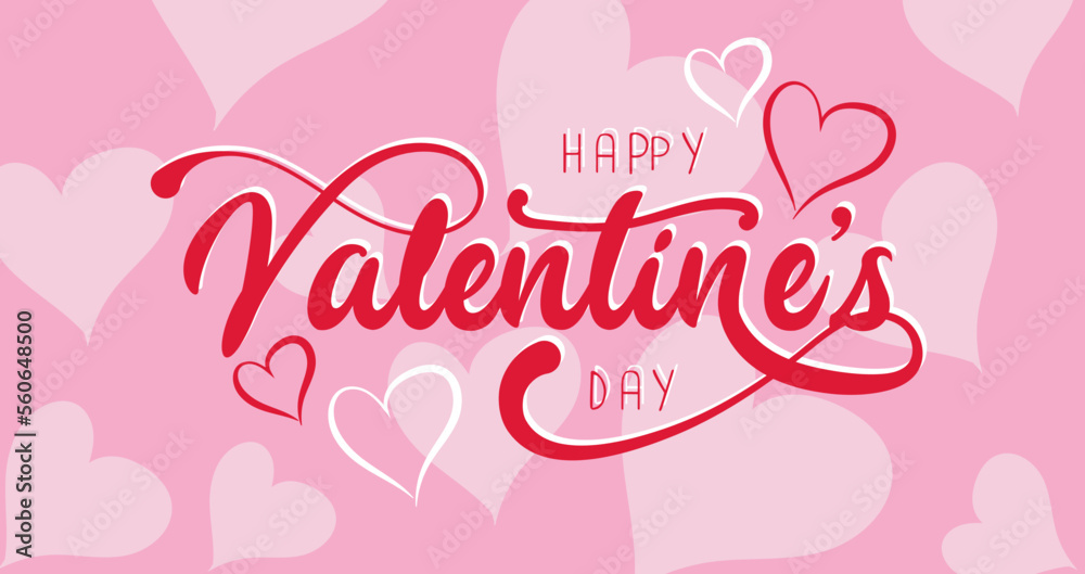 happy valentine's day typography