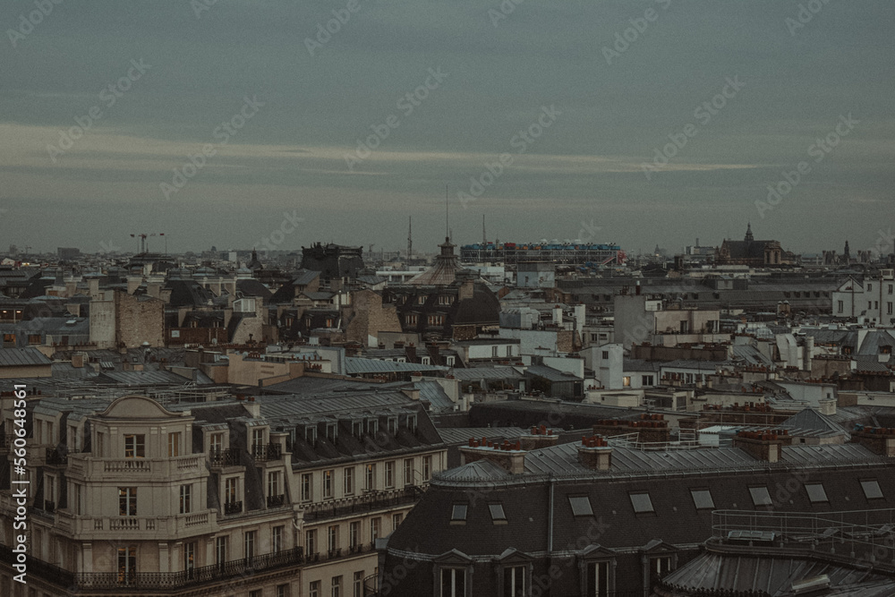 Paris rooftops.