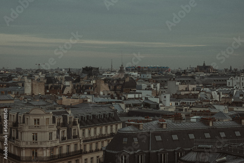 Paris rooftops.