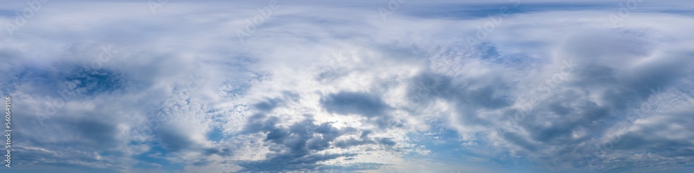 Overcast sky panorama on rainy day with Nimbostratus clouds in s