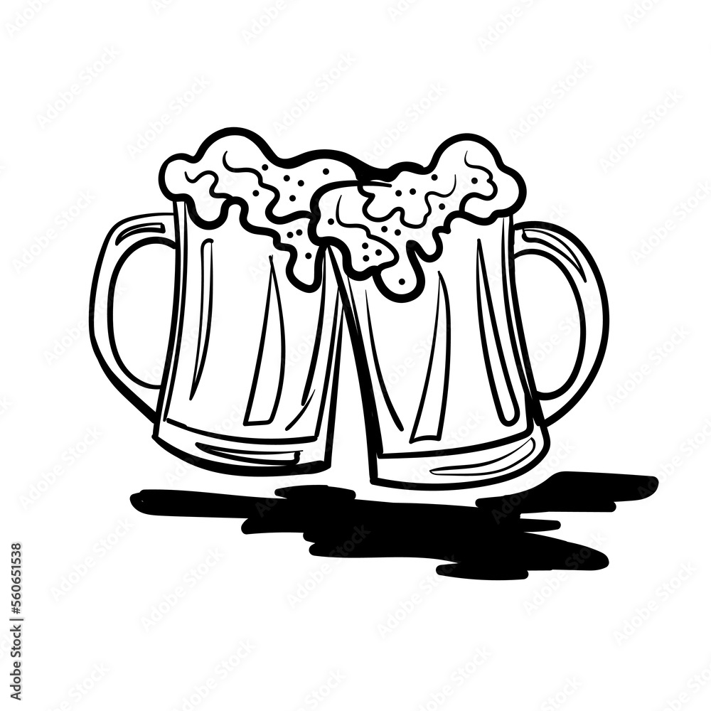 Mug of beer with foam Mug of beer with foam