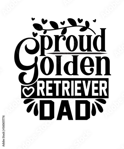proud golden retriever dad SVG