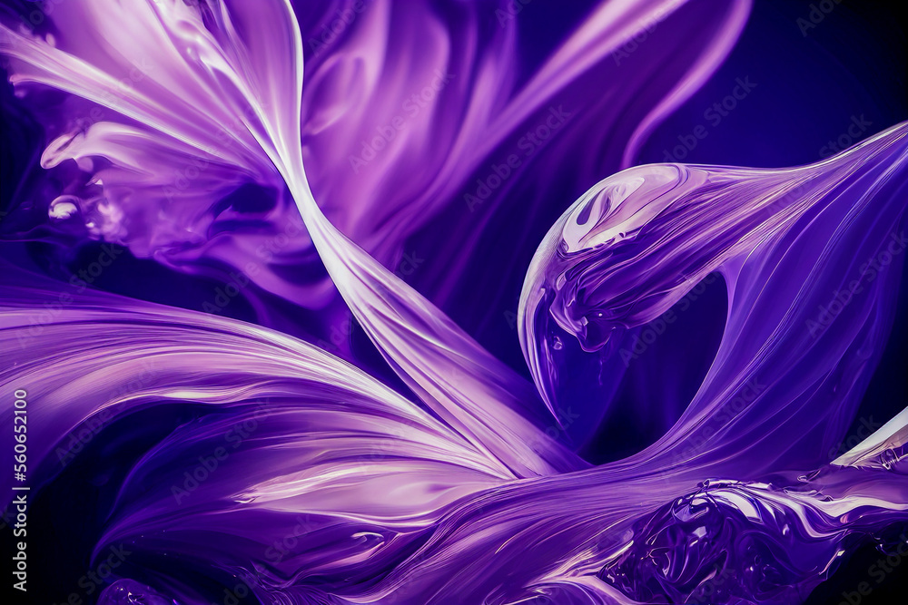 Obraz premium purple liquid, swirl background, Generative AI Art Illustration