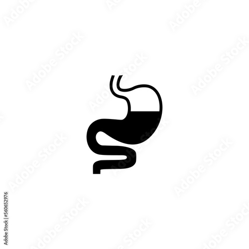 Stomach logo Human stomach isolated on white background