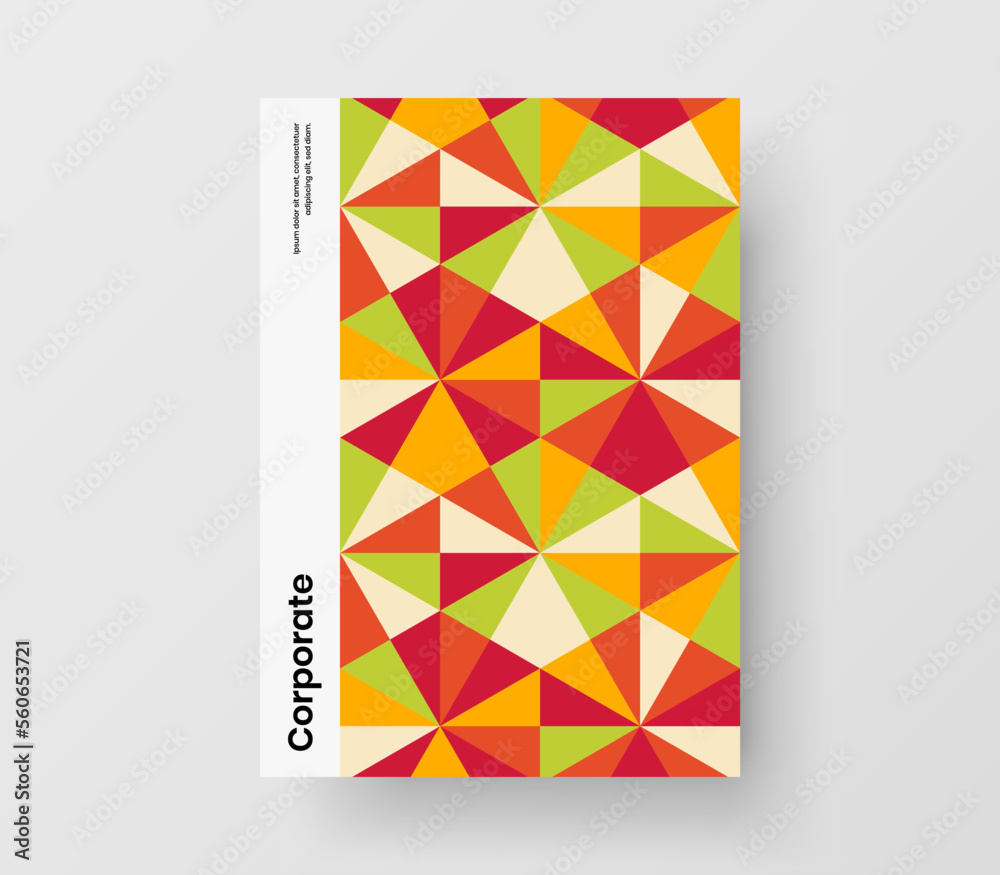 Premium company cover vector design template. Creative mosaic shapes postcard layout. Premium company cover vector design template. Creative mosaic shapes postcard layout.