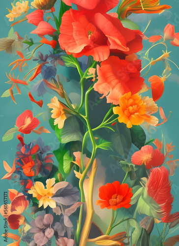 autumn leaves background graphic design created by generative ai technology