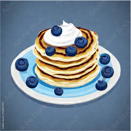 Eierkuchen mit Blaubeeren