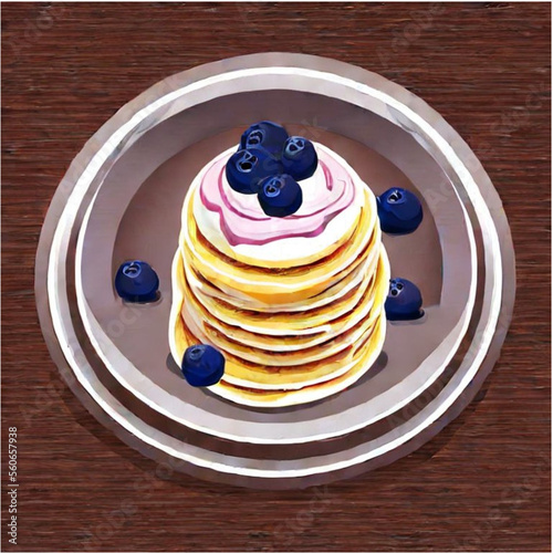 Eierkuchen mit Blaubeeren