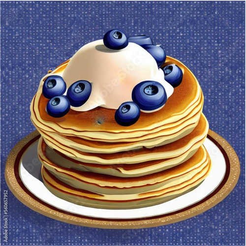 Eierkuchen mit Blaubeeren