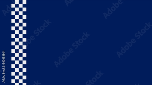 Blue background. checkered pattern isolated on blue background, Police line frame.