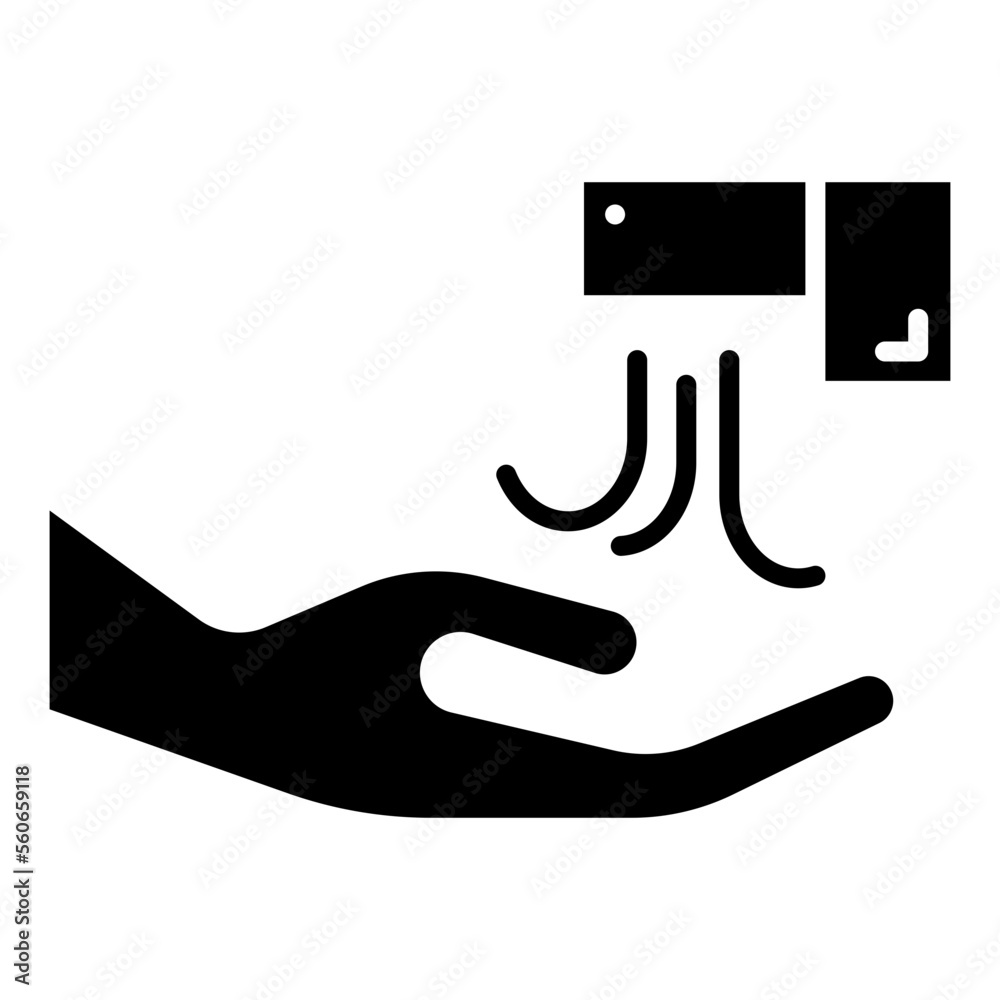 Obraz premium drying hands icon
